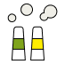 Icon featuring two chimney stacks with smoke coming out, representing removing emissions at source.