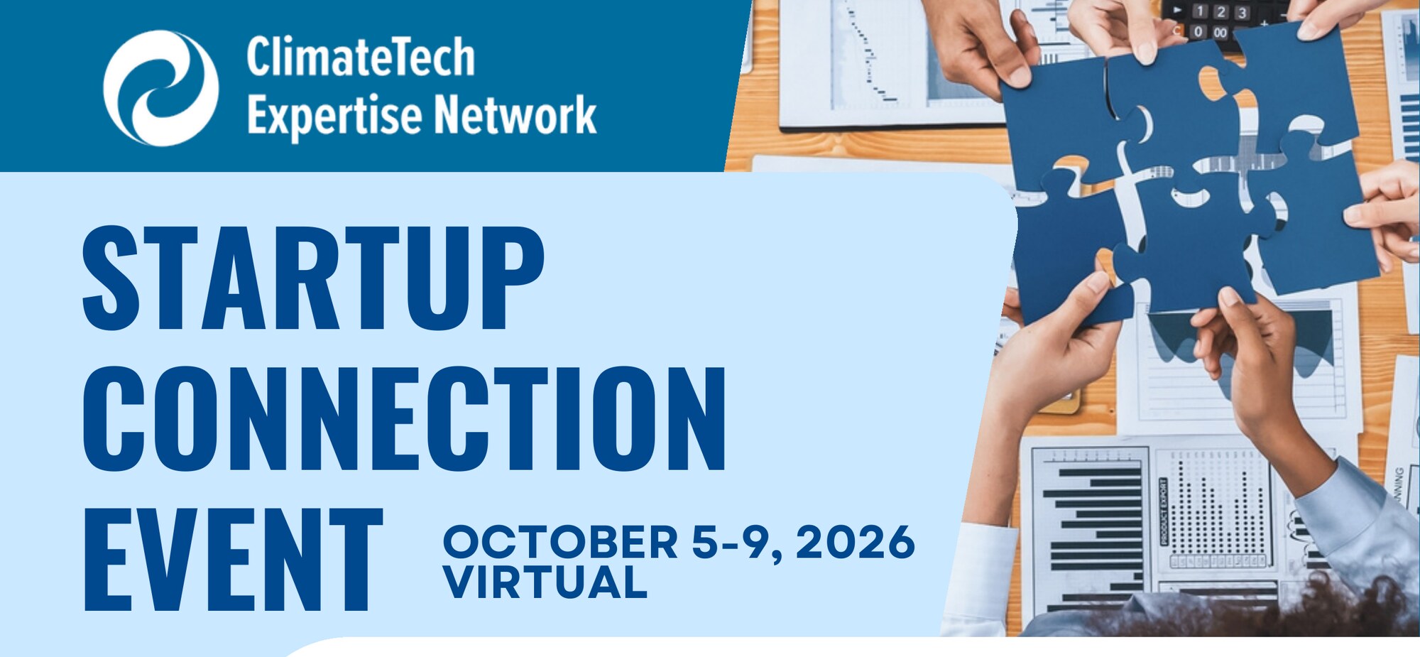 ClimateTech Expertise Network branding from CEN's official Startup Connection Event flyer